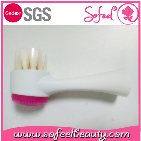 Sofeelメーカー最新デュアルサイドシリコン洗顔ブラシ問屋・仕入れ・卸・卸売り