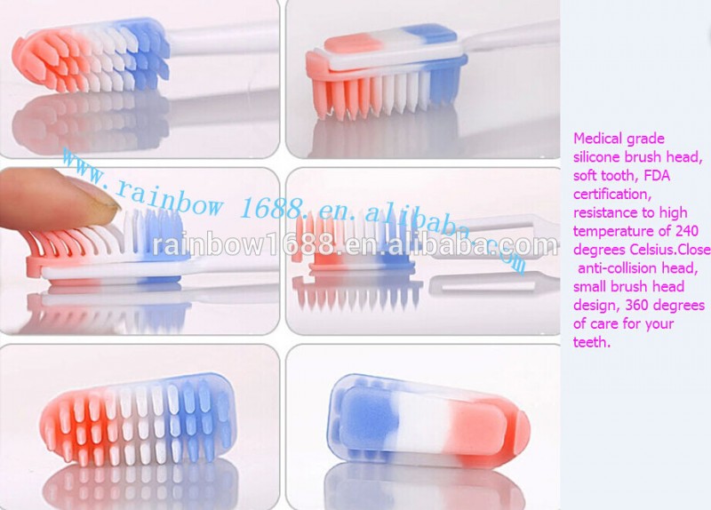 Fda& lfgbの承認された詰め替え可能な大人の歯ブラシ/シリコーンゴムの歯ブラシ/specialteethbrush問屋・仕入れ・卸・卸売り