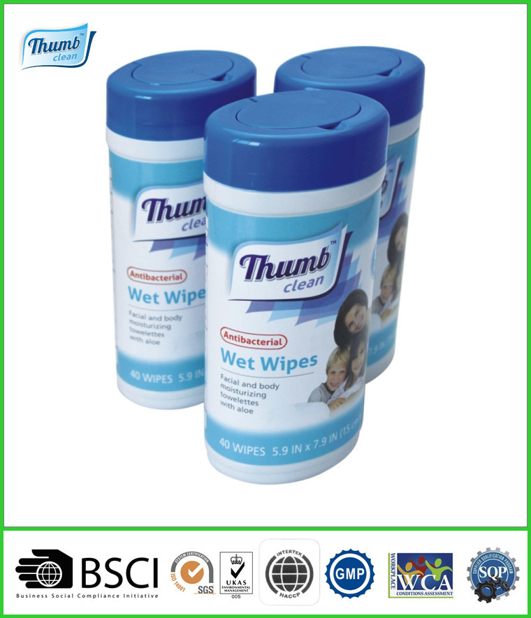 高qualityantibacterialウェットワイプでキャニスターoem工場問屋・仕入れ・卸・卸売り