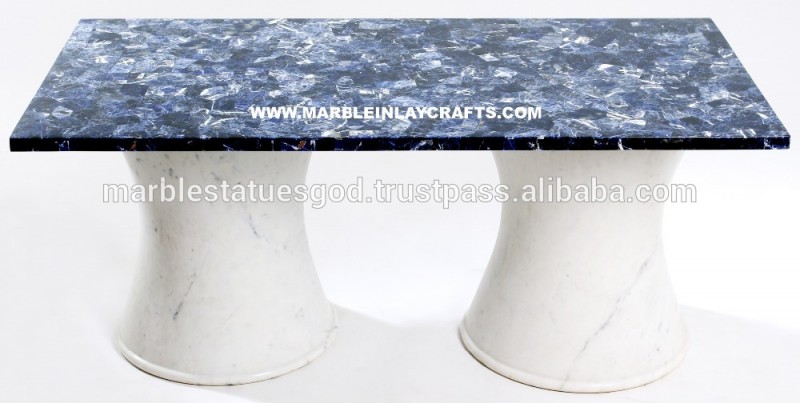 半貴重な石長方形のラピスラズリのダイニングテーブルの上問屋・仕入れ・卸・卸売り