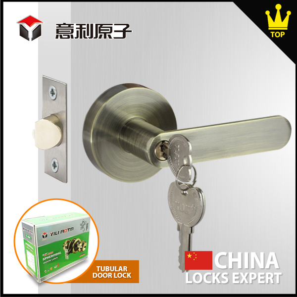 中国2016新しいレバーロック簡単にインストールセキュリティドアハンドルロック黄色青銅とアルミドアハンドル問屋・仕入れ・卸・卸売り