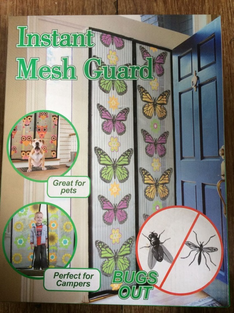 マジックメッシュ磁気スクリーンドアのインスタント網戸の昆虫&フライ画面w/蝶デザイン問屋・仕入れ・卸・卸売り