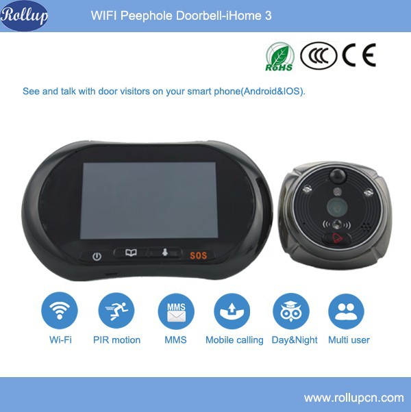 2016到着新しい製品wifiドアベルカメラ、ピープドアビューアーカメラ問屋・仕入れ・卸・卸売り