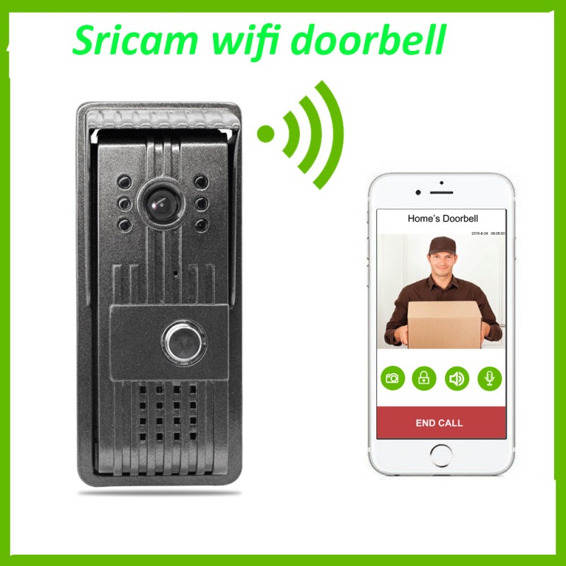 Sricamワイヤレスwifiリモートビデオカメラ電話インターホンドアベルhdリングwi-fi対応ビデオドアベル問屋・仕入れ・卸・卸売り
