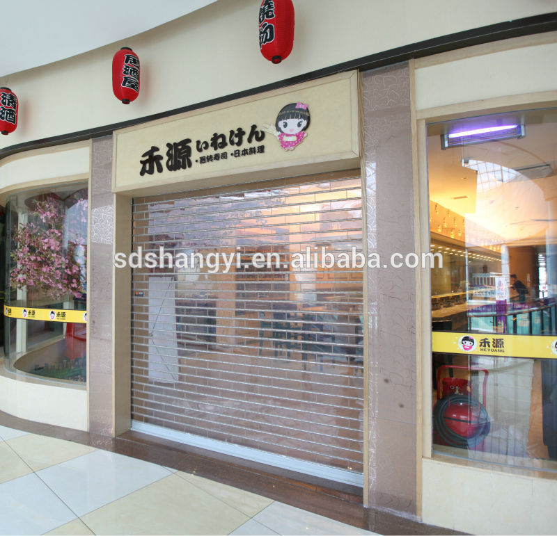 中国最高品質の商業ポリカーボネート透明ローラーシャッタードア製作所問屋・仕入れ・卸・卸売り