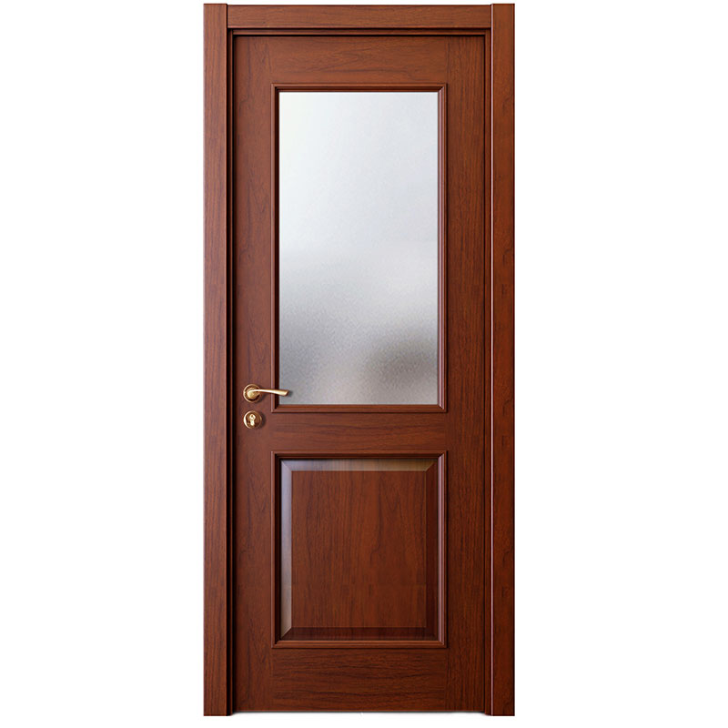2015新デザイン ブラウン クルミ木製フレーム セキュリティ ドア付き ガラス問屋・仕入れ・卸・卸売り
