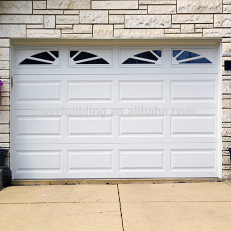 白い色オーバーヘッドガレージドア窓付き自動遠隔制御オーバーヘッドガレージドアオープナー亜鉛メッキ鋼/アルミ問屋・仕入れ・卸・卸売り