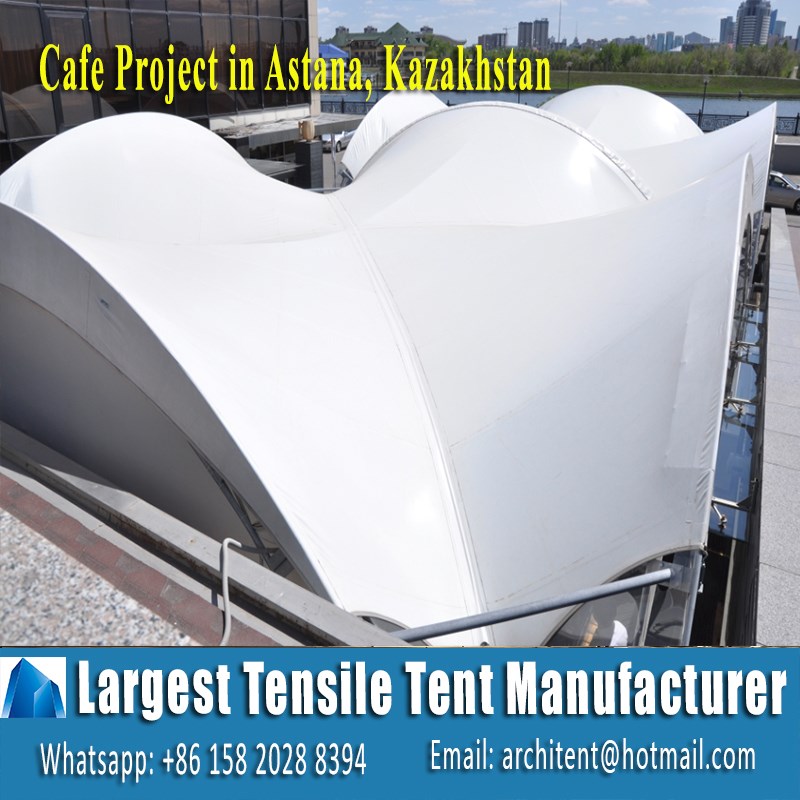 引張カフェテント構造レストランテント屋根カバープロジェクトでカザフスタン問屋・仕入れ・卸・卸売り