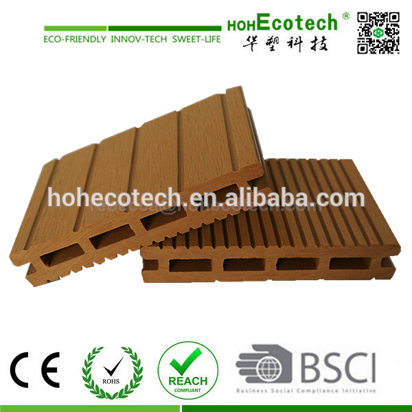 防水安い中空木材のデッキの床ラミネート/材料安い木材プラスチック複合材デッキ問屋・仕入れ・卸・卸売り