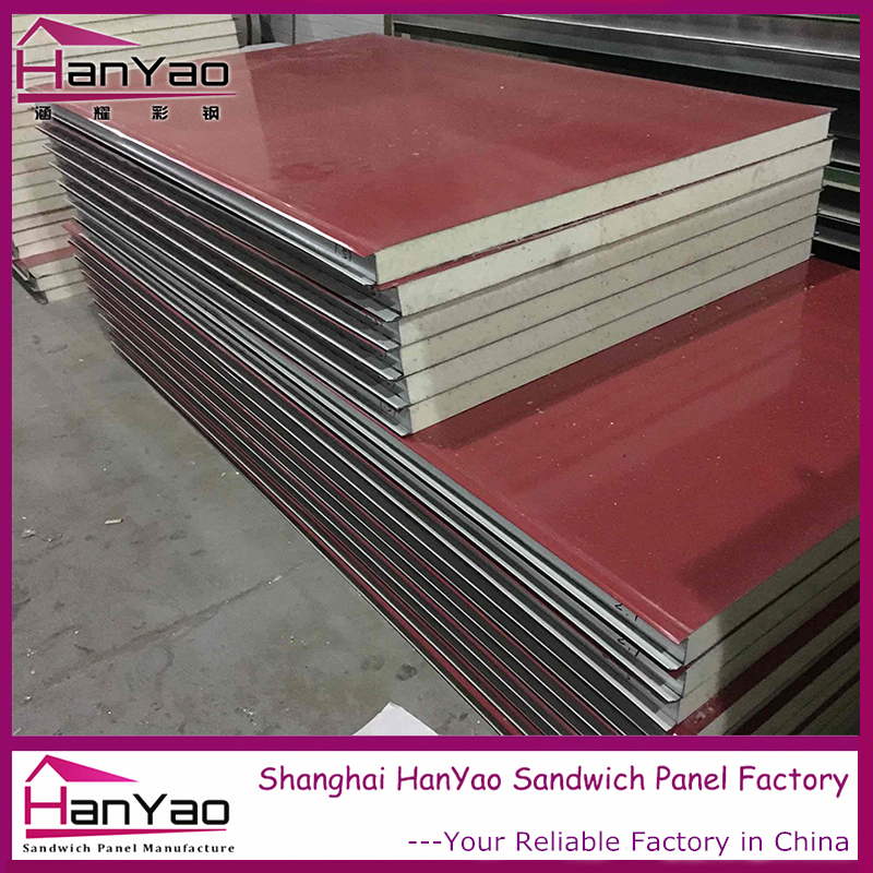 上海hanyao高品質断熱色鋼ポリウレタンサンドイッチパネル用壁と屋根問屋・仕入れ・卸・卸売り