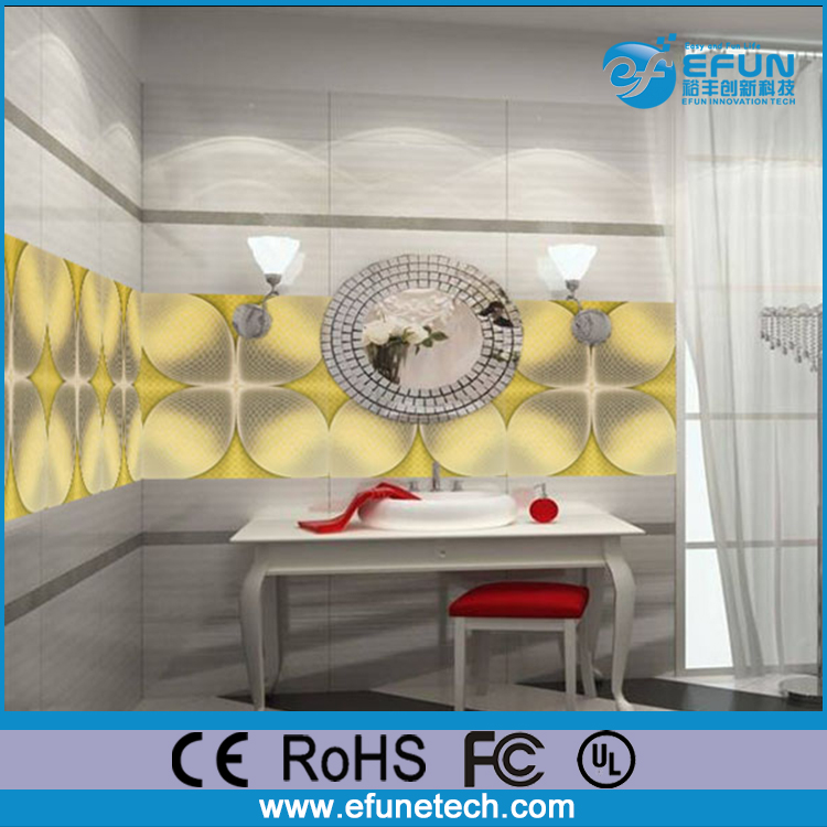 Pvc 3d効果ファッショナブルなデザイン防水浴室の壁装材パネル問屋・仕入れ・卸・卸売り