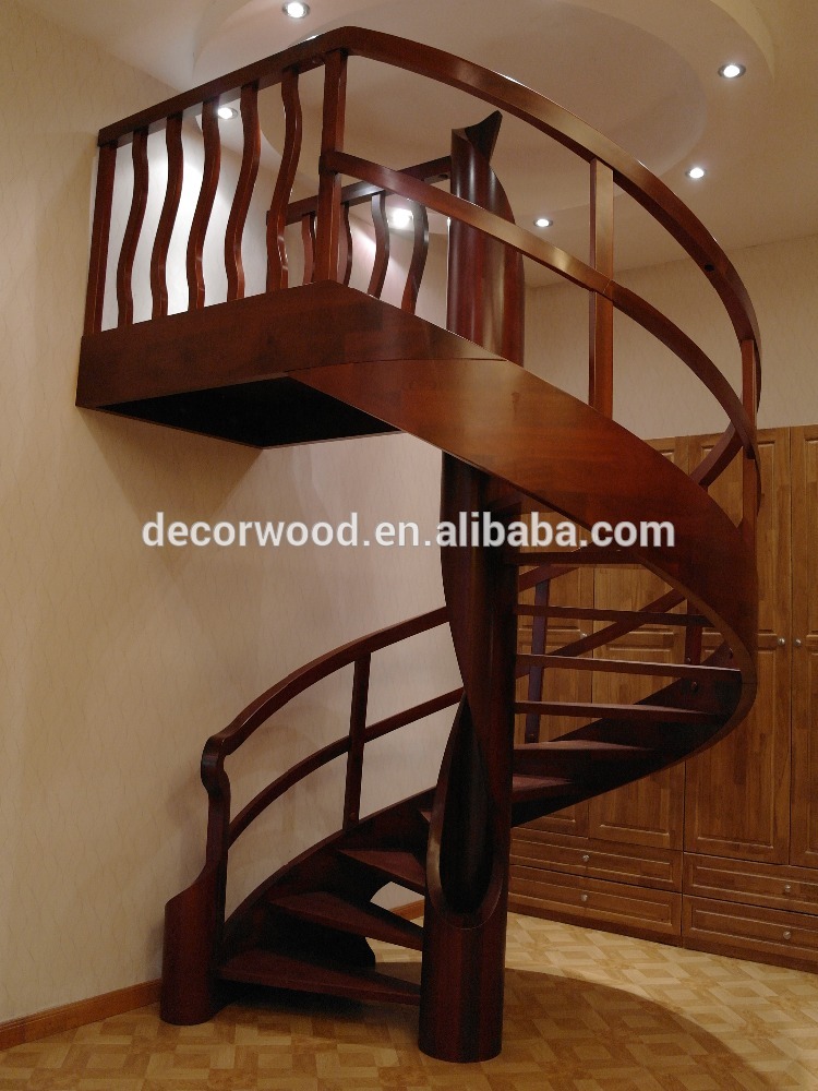 高品質木製デザイン スパイラル デザイン木材階段問屋・仕入れ・卸・卸売り
