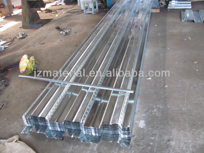 南米人気のある金属製のフロアシートyx51-342-1025dekcing0.75ミリメートル、 台形屋根のシート、 亜鉛金属のデッキシート問屋・仕入れ・卸・卸売り