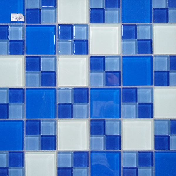 中国の製造元2×4青色のスイミングプールのガラスモザイクタイル問屋・仕入れ・卸・卸売り