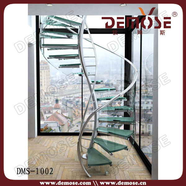 屋内ガラスのらせん階段dms-1002小スペースのための問屋・仕入れ・卸・卸売り