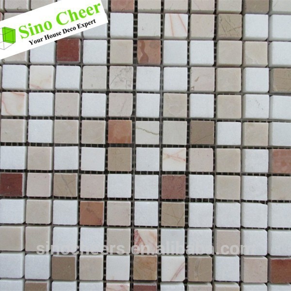熱い販売法の小さな正方形の石の大理石のモザイクタイルdeisign1"* のための" 壁と床のタイル問屋・仕入れ・卸・卸売り