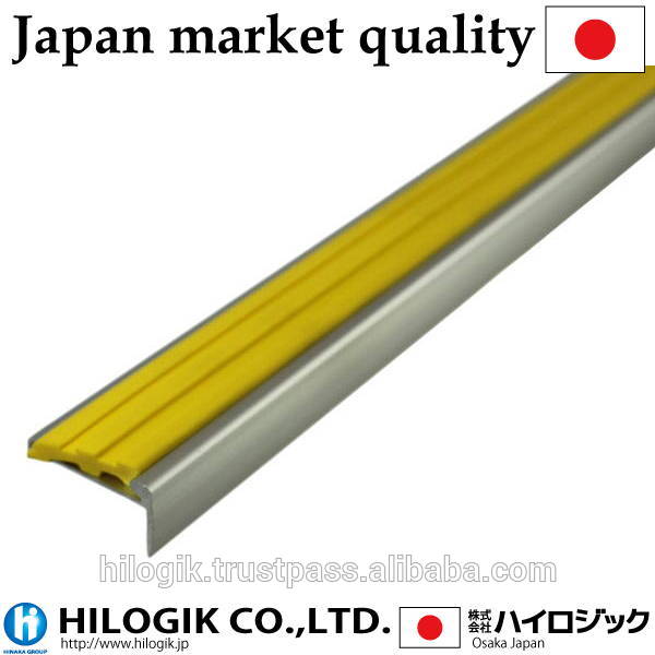 高精度良いアンチスリップスリップアルミニウム鋼階段非スリップwithperforated D110-2m黄色ゴムタイヤ日本製問屋・仕入れ・卸・卸売り