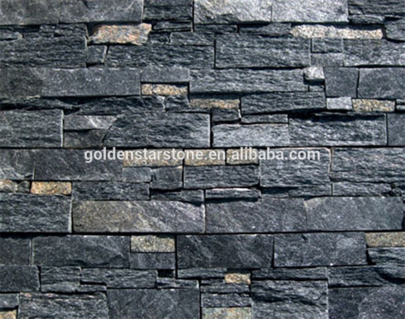 高品質の黒珪岩のベニヤのために自然石外壁クラッディング問屋・仕入れ・卸・卸売り