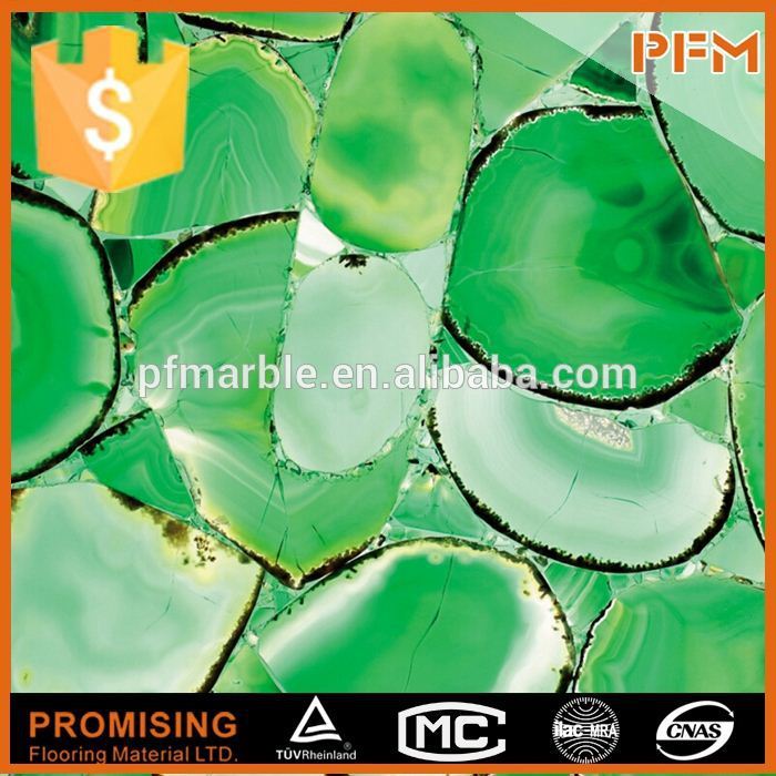 最新の熱い販売のよく2015研磨自然の緑の宝石瑪瑙のスラブタイル問屋・仕入れ・卸・卸売り