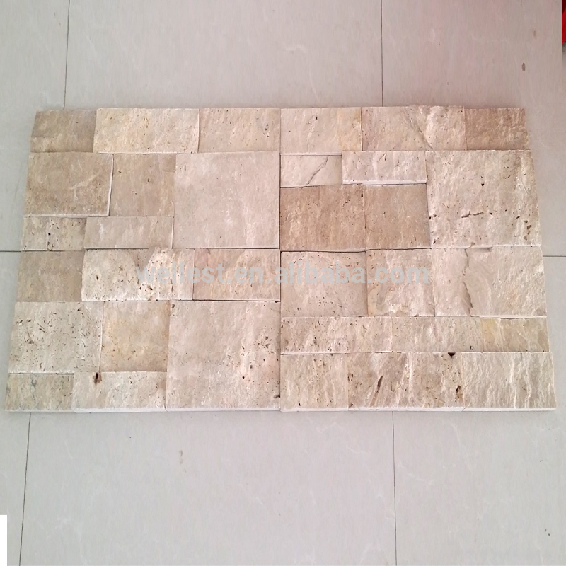 中国石灰岩タイプのスプリット顔トラバーチンレンガモザイク壁のタイル問屋・仕入れ・卸・卸売り